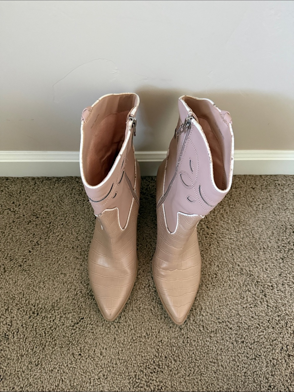 Dolce Vita | Blush Braided Western Boots | Size 8.5 - Picture 4 of 5